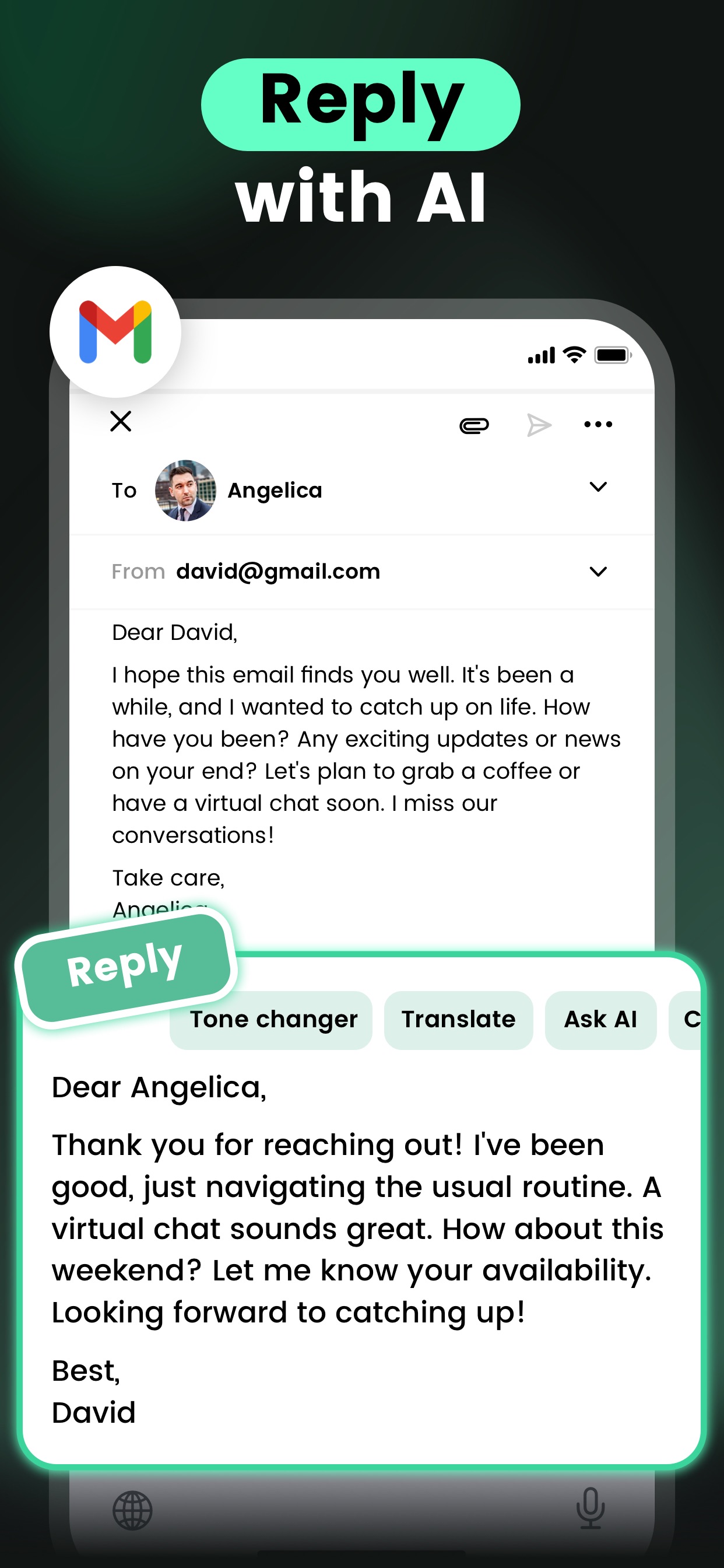 AI Keyboard: Chatbot, Grammar screenshot