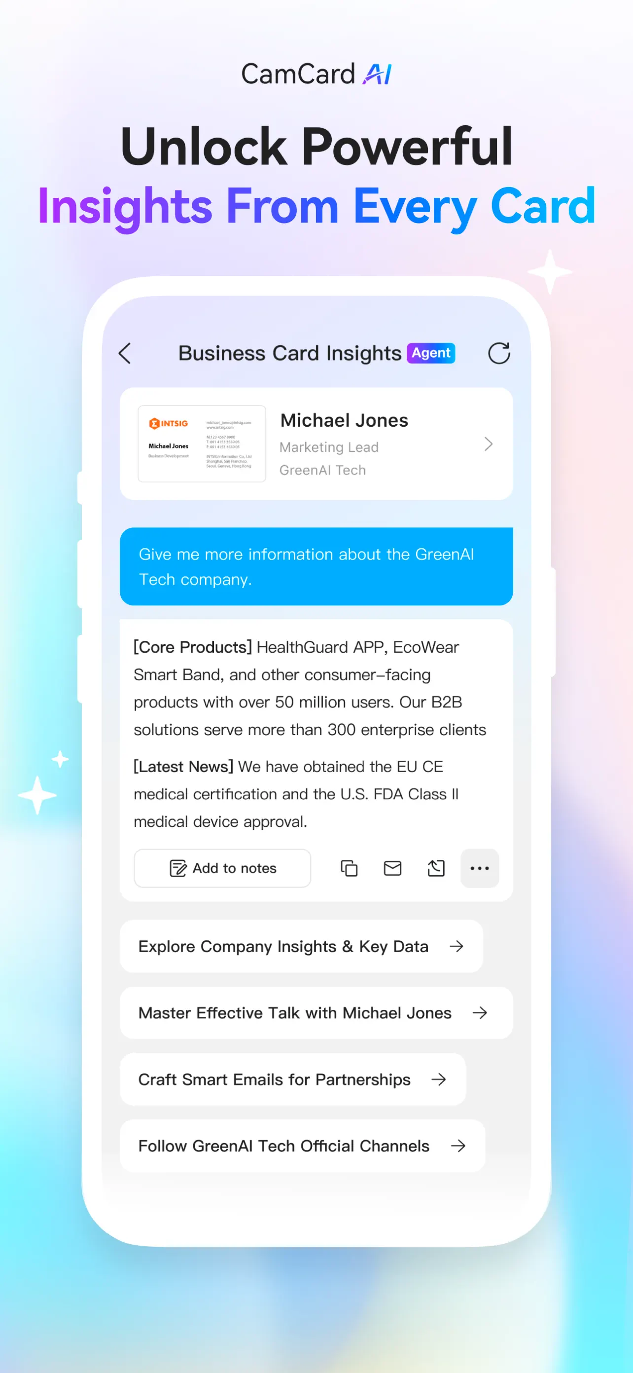 CamCard AI Business Assistant screenshot 3