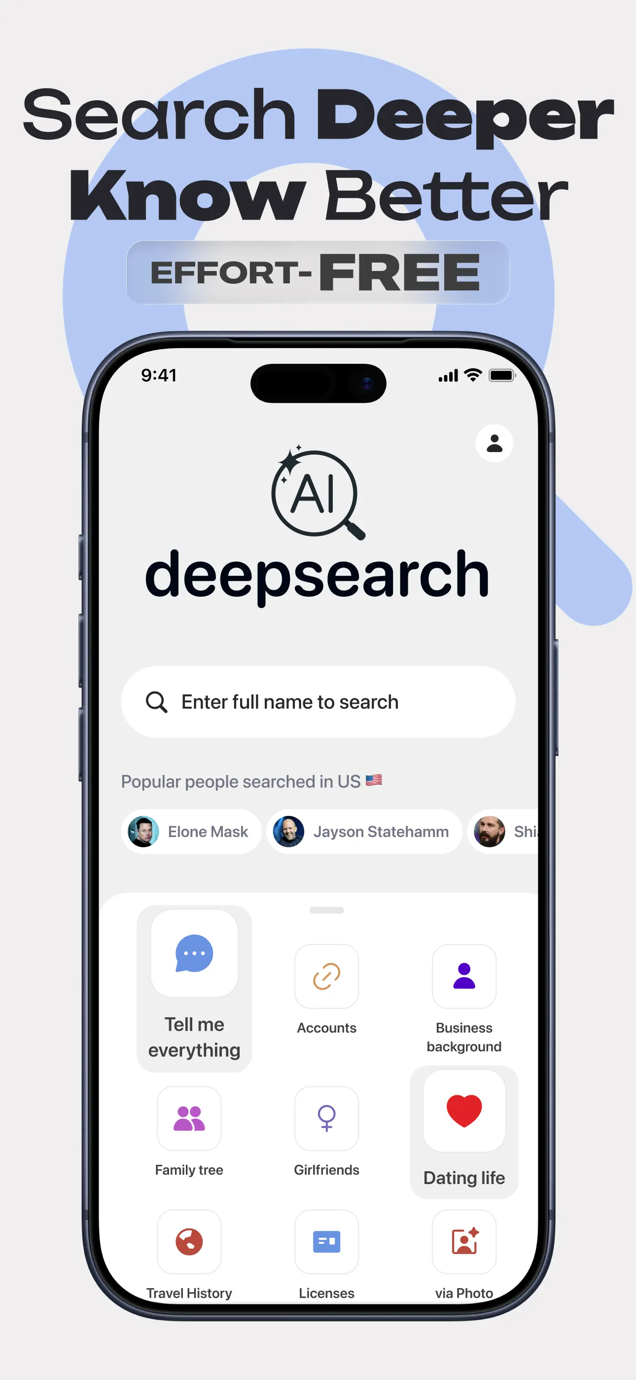 Deepsearch AI Search Assistant screenshot