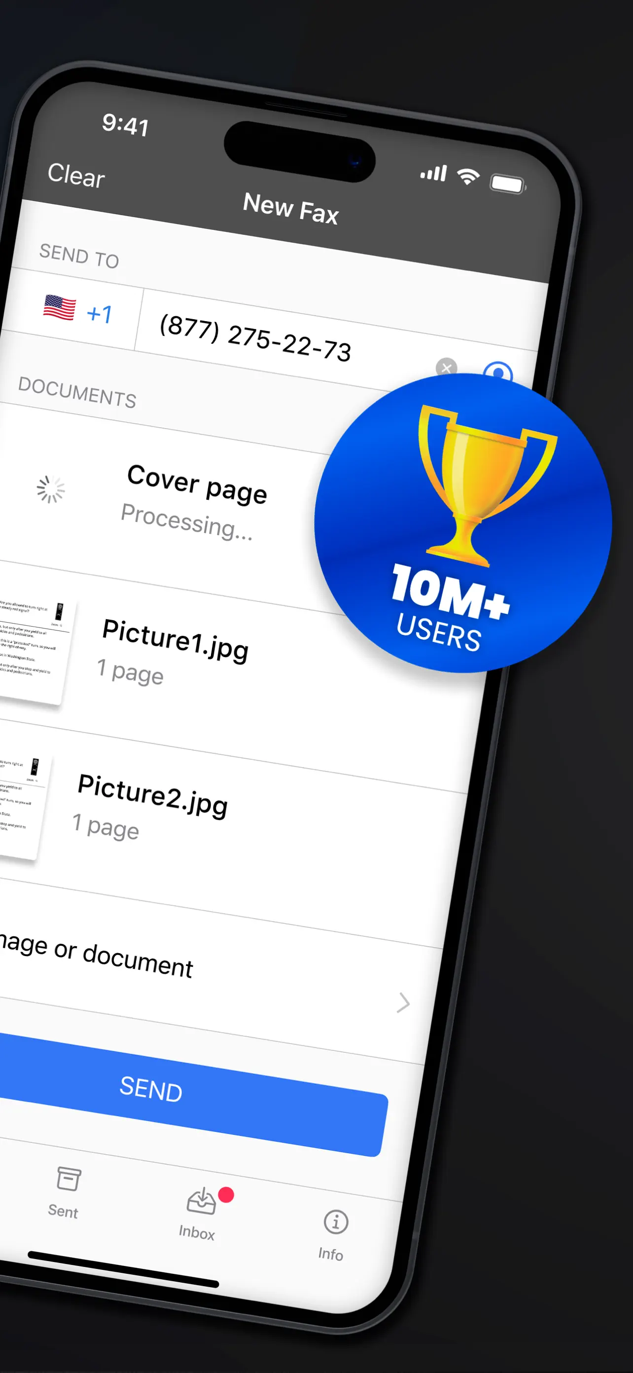 FAX from iPhone: Send Doc App screenshot 2