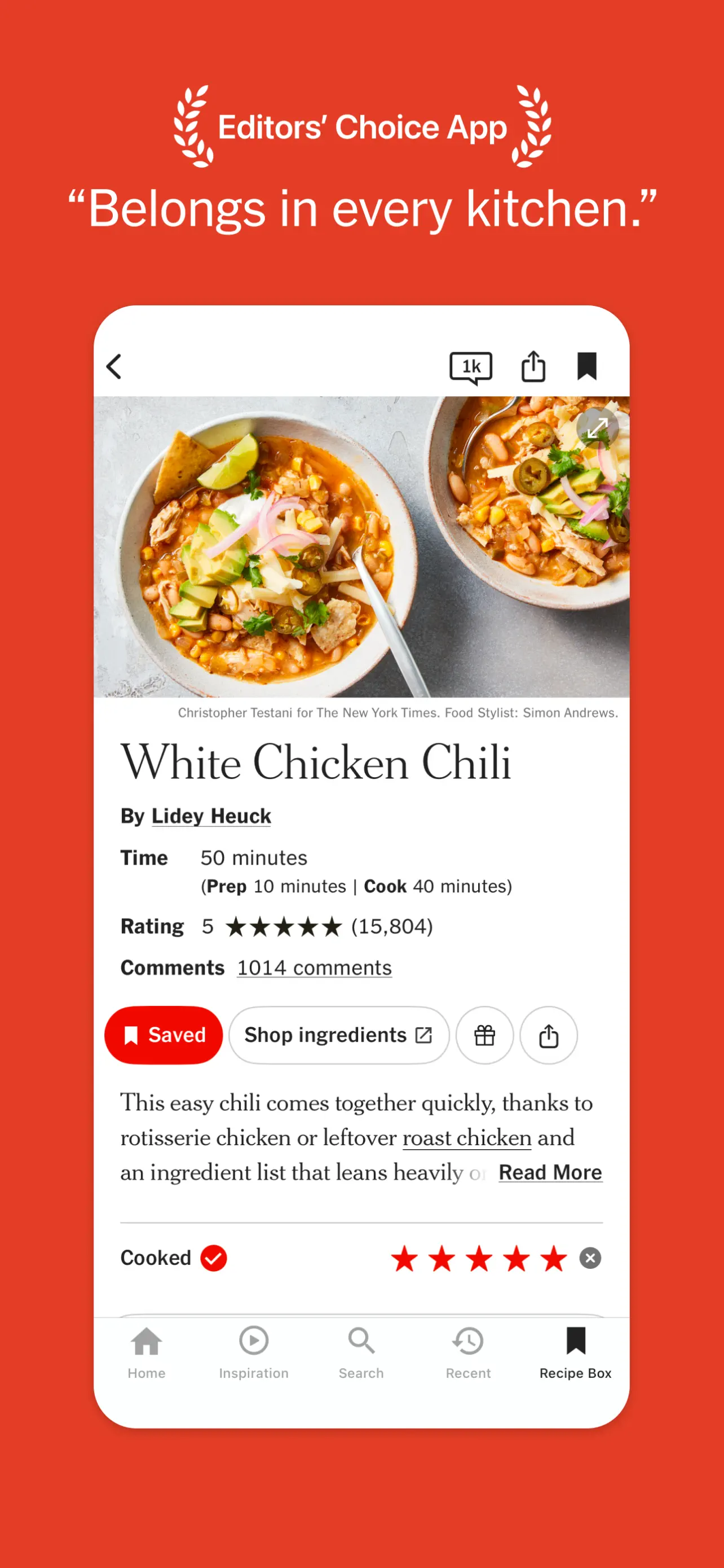 NYT Cooking: Quick Tasty Meals screenshot 2