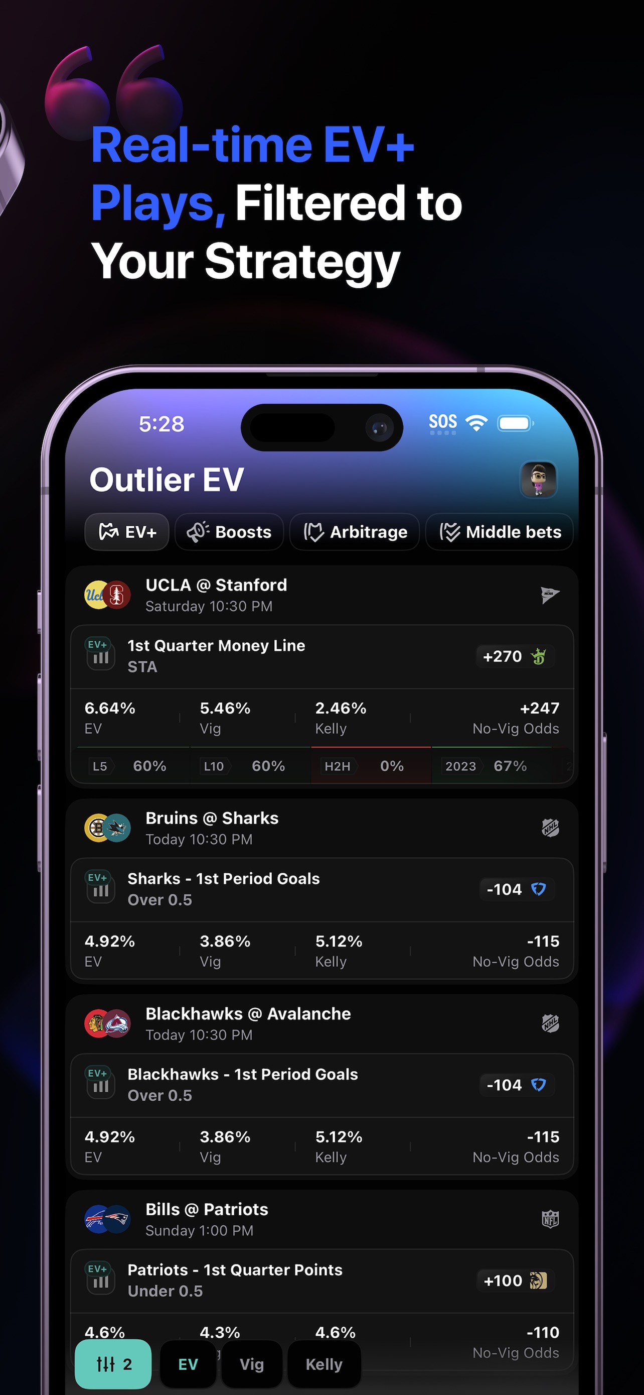 Outlier: Smart Sports Betting screenshot 3