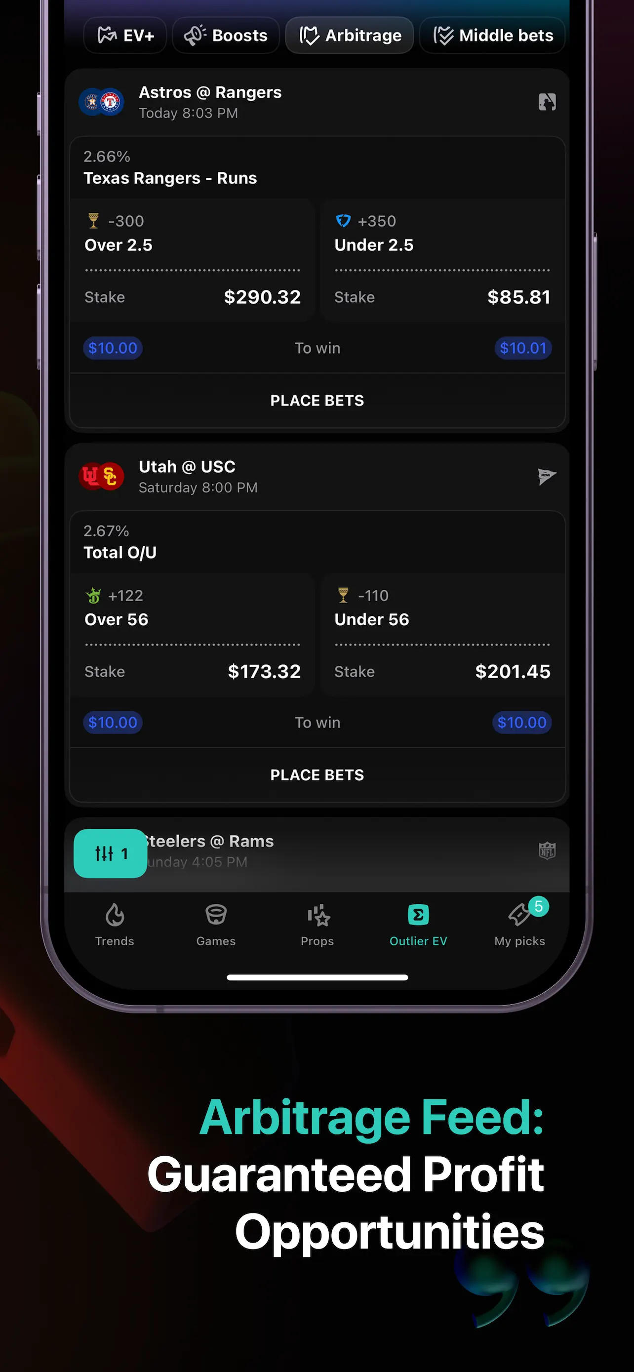 Outlier: Smart Sports Betting screenshot 5