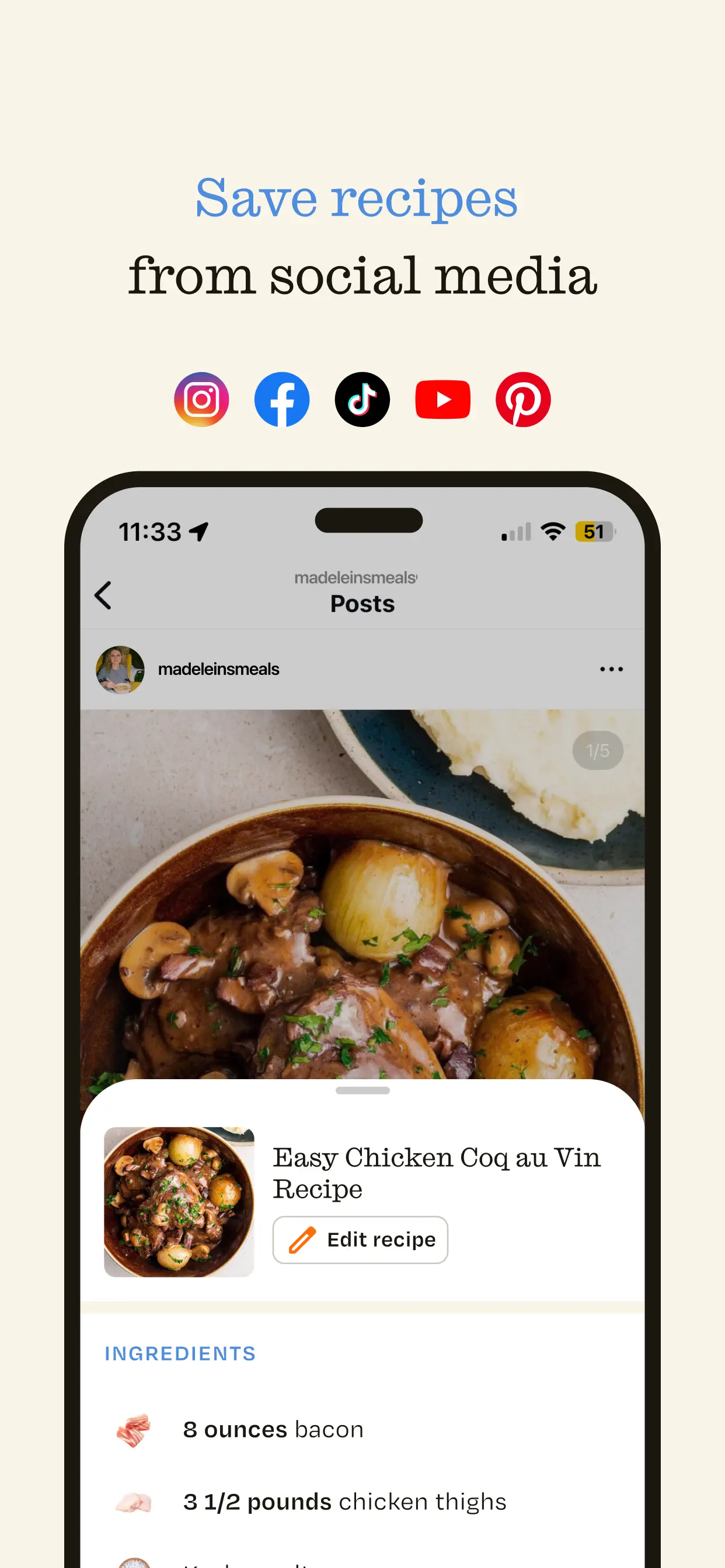 ReciMe: Recipes & Meal Planner screenshot 3