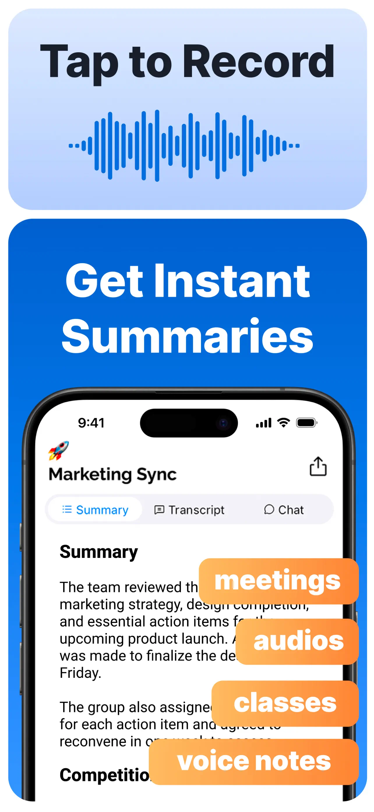 Summary - AI Note Taker screenshot 2