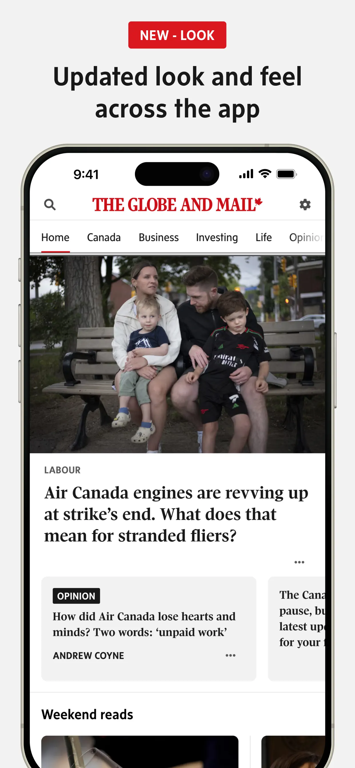 The Globe and Mail screenshot
