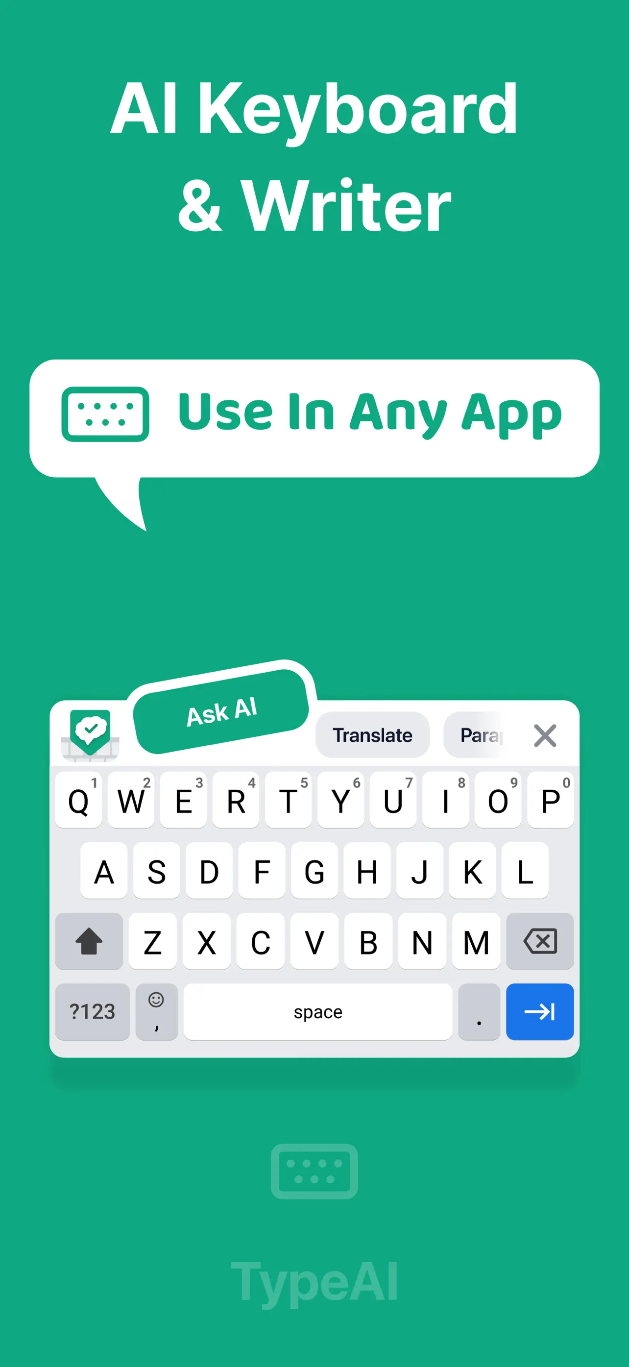 TypeAI: AI Keyboard & Writer screenshot