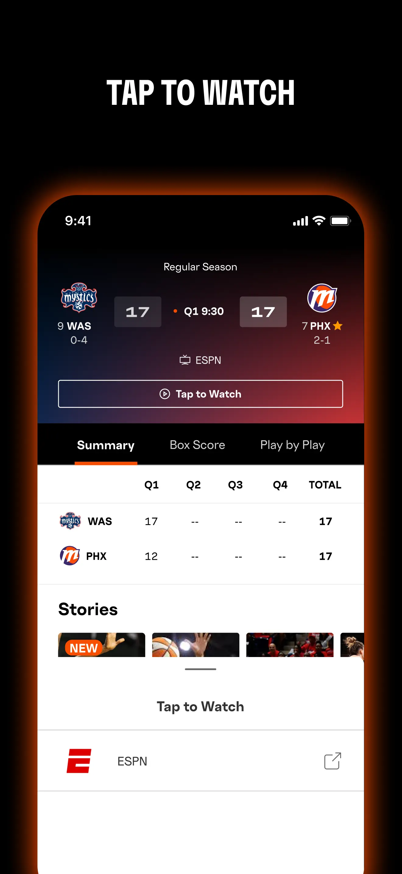 WNBA: Live Games & Scores screenshot 3