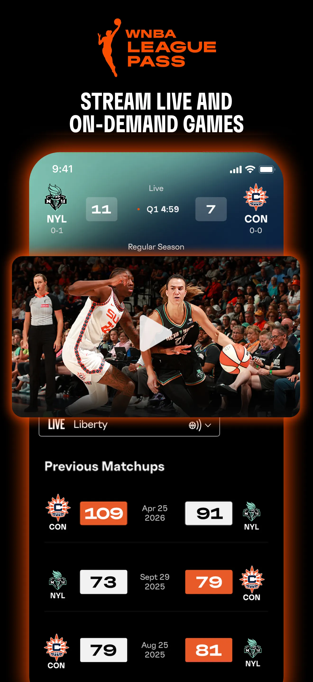 WNBA: Live Games & Scores screenshot 4